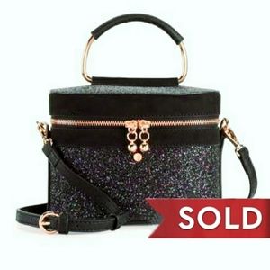 ☆SOLD☆ Lauren Conrad Black Glitter Bucket Purse